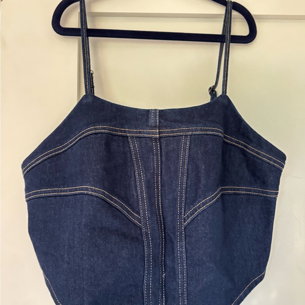 Sincerely Jules Dark Blue Denim Top